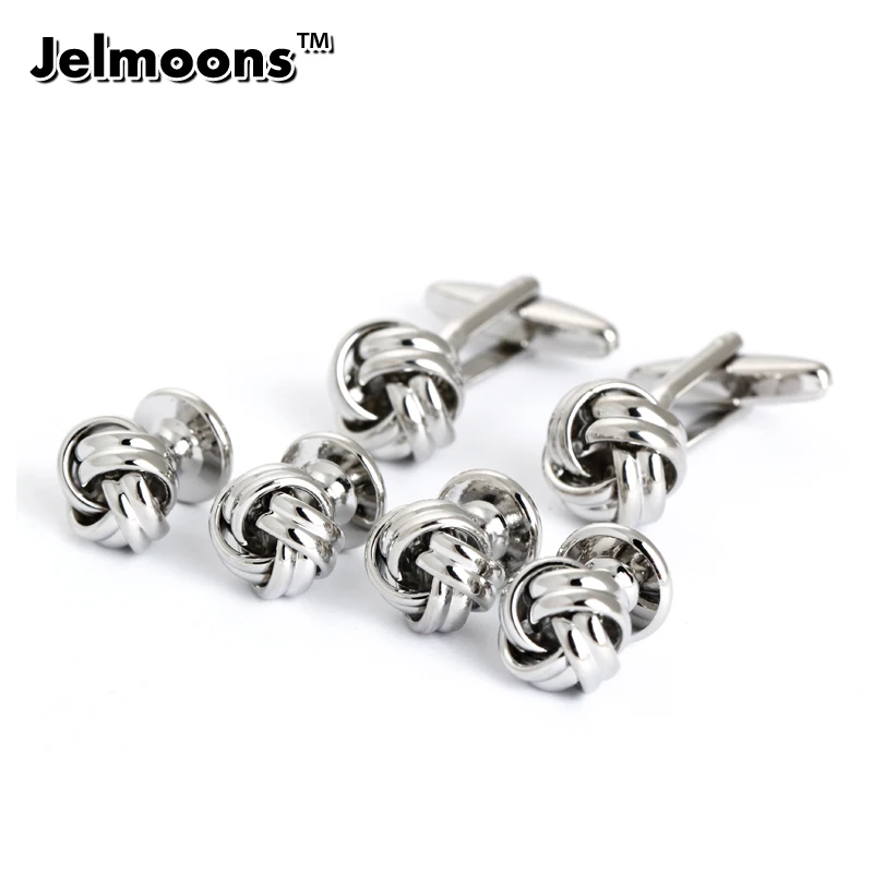 Мужской смокинг с металлическим узлом французские запонки для рубашек и пуговиц