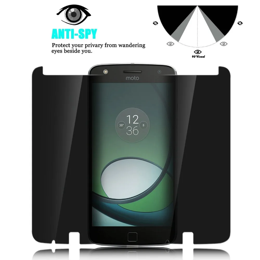 Закаленное стекло конфиденциальности для Motorola G3 G4 G5 G6 Z2 P30 Play Защита экрана Moto One