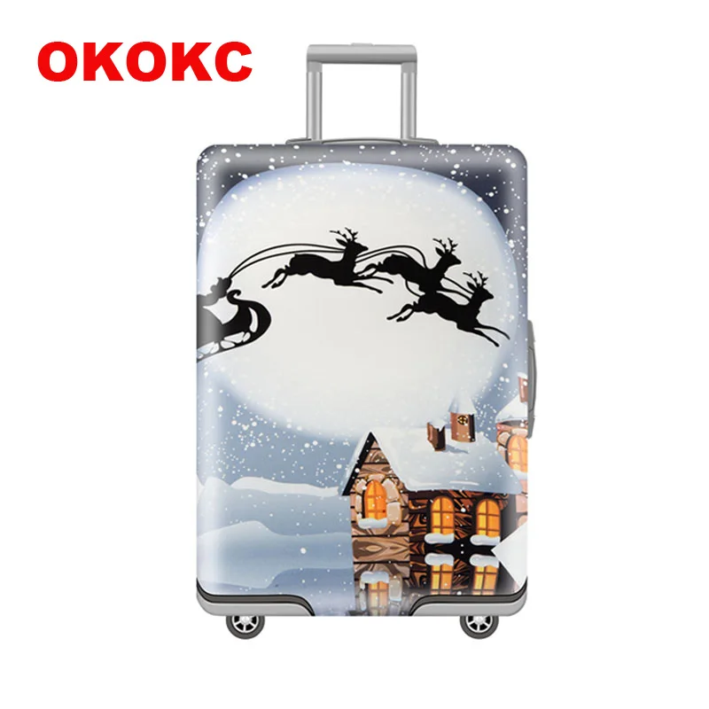 OKOKC Эластичный Защитный чехол для багажа зеленого автобуса для 19-32 дюймов на колесиках, толстый чехол для костюма, защитный чехол, аксессуары для путешествий