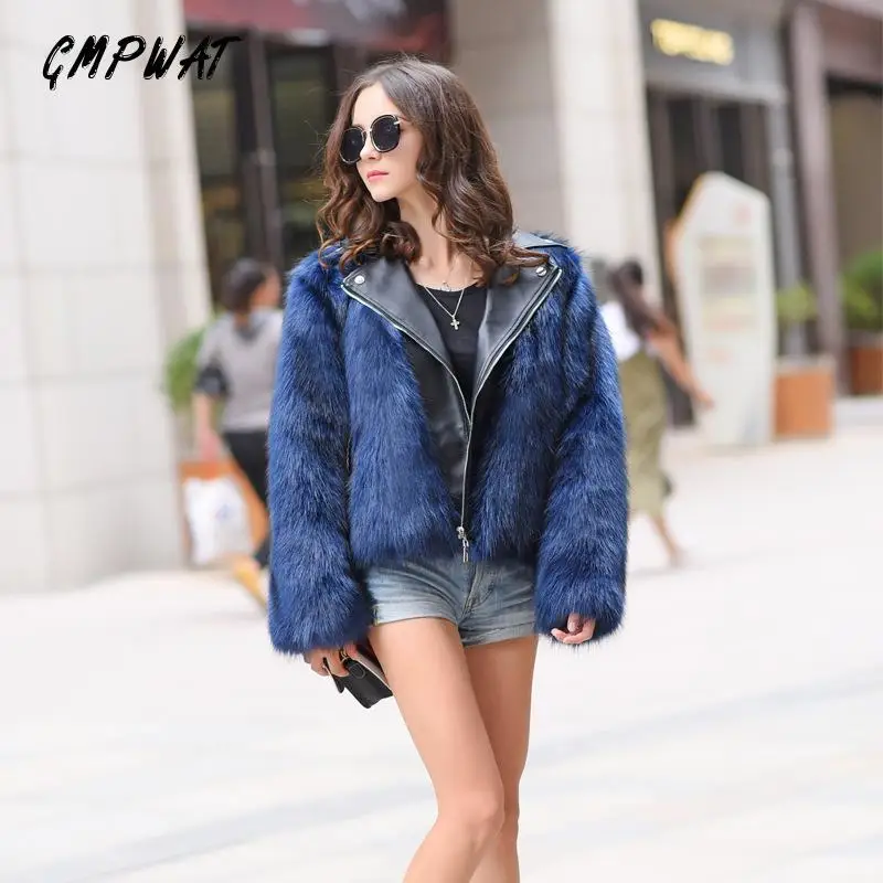 Gmpват отложной воротник молния короткая широкая талия Толстая теплая куртка из