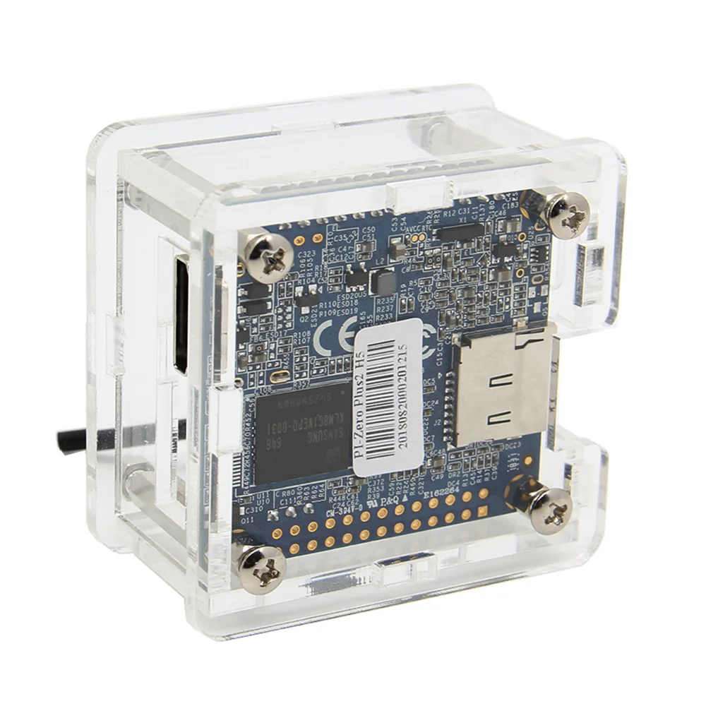 Оранжевый Pi Zero Plus2 акриловый чехол/заключите+ 5V 3A Мощность адаптер/Питание комплект для оранжевый Pi ноль плюс 2(Plus2