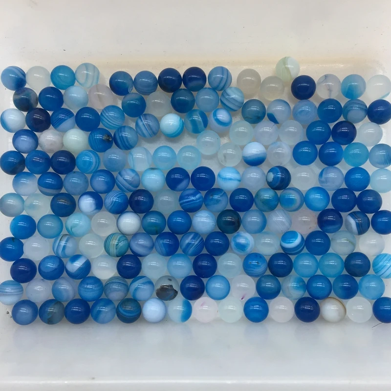 Бусины из натурального камня Гладкий Круглый шар без отверстия 7 мм для