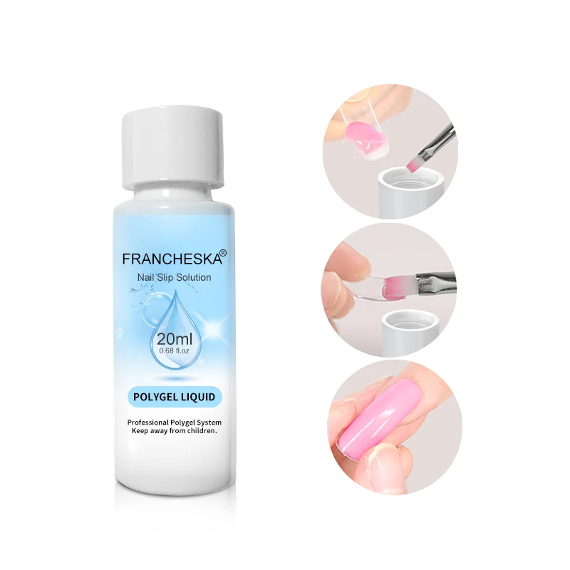 20ml Poly gel liquid Francheska лак для ногтей акриловый гель жидкий поли гель Silp раствор лак для ногтей для акрилового наращивания гель 20 мл полигель набор жидкостей - Цвет: 20ml Poly gel liquid