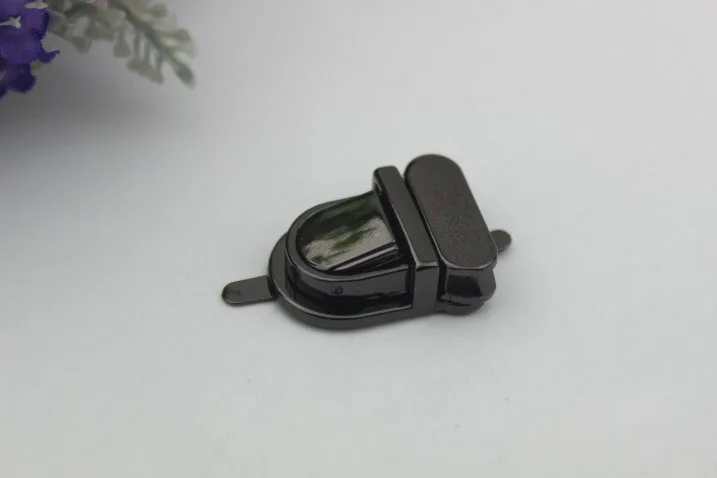 Gun black Новая металлическая сумочка, застежка, поворотный замок, пряжка, сумка, аксессуары, поворотный замок для сумки DIY, кошелек, фурнитура, застежка, утка, язык, поворотный замок - Цвет: Gun black