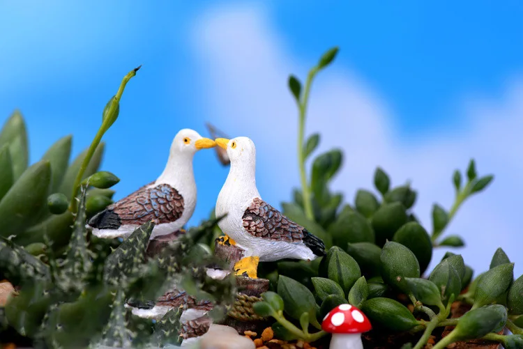 2 шт. миниатюрная фигурка совы миниатюрное украшение для мини-сказочный сад