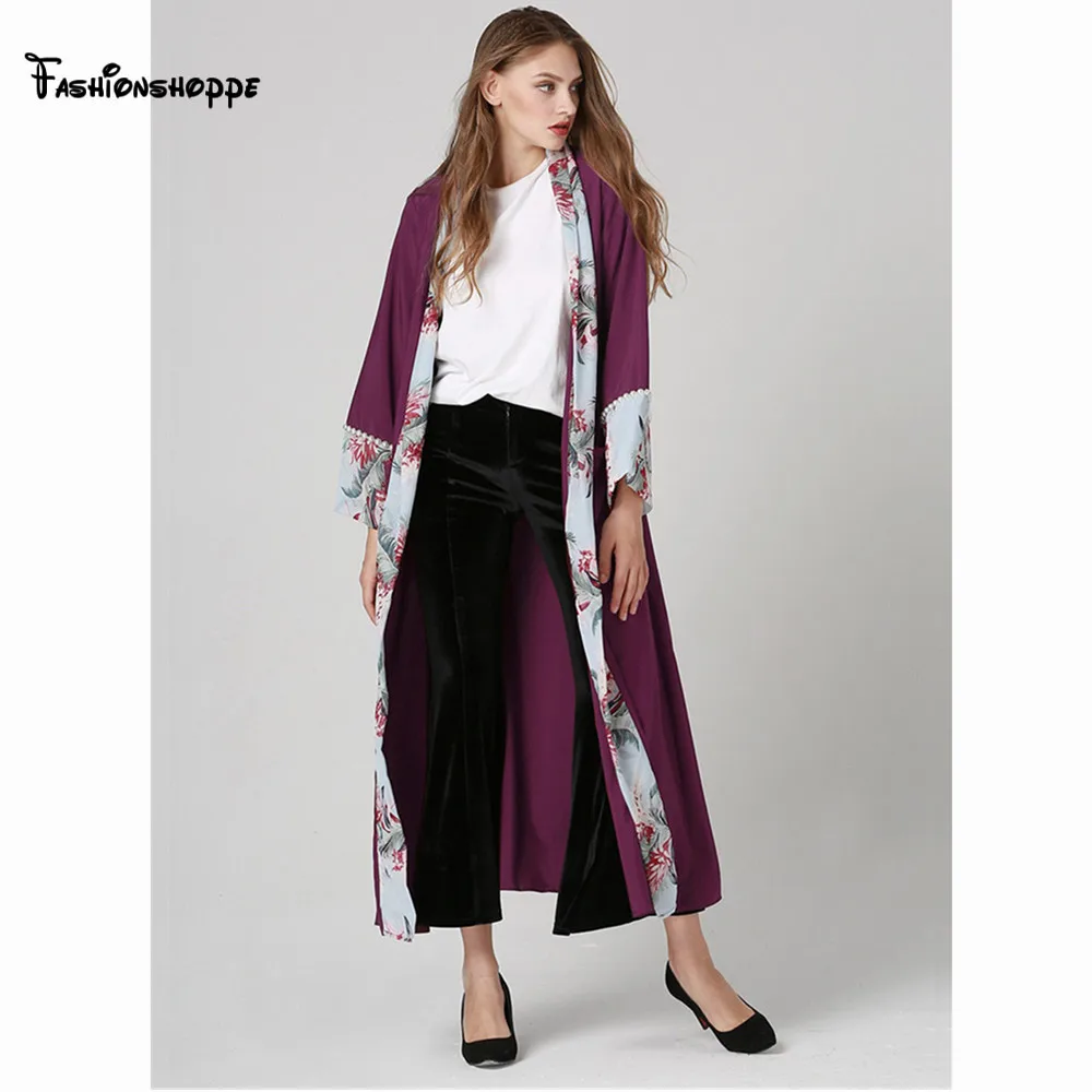 Платье-кардиган с принтом Abaya длинное платье для женщин-мусульманок жемчугом |