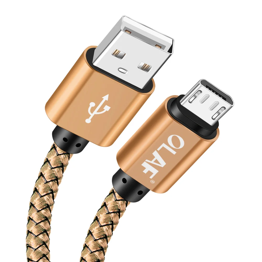 Gold Олаф микро USB кабель 2.4A Быстрая зарядка 1 м 2 м 3 м USB зарядное устройство кабель для передачи данных для samsung Xiaomi Microusb Android кабели для мобильных телефонов - Цвет: Gold