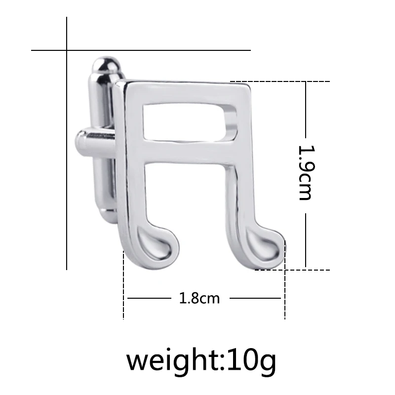 Запонки мужские классические с тремя скрипичными ключами 1 пара | Украшения и