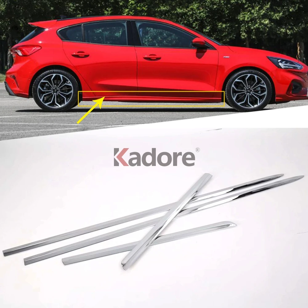 Для Ford Focus Седан ABS Chrome Боковая дверь кузова формовочная линия крышка наличники могут быть украшения внешние аксессуары
