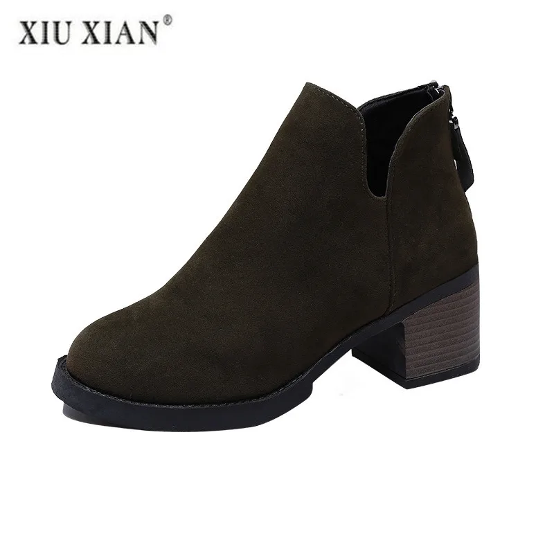 2018 женская обувь ботильоны для женщин зимние ботинки зимняя модные удобные