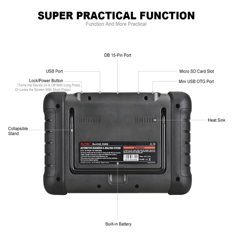 Autel Дистрибьютор autel MaxiDas DS808 автоматический диагностический инструмент OBD2 сканер ключ программист OBD Автомобильный инструмент обновление autel DS708