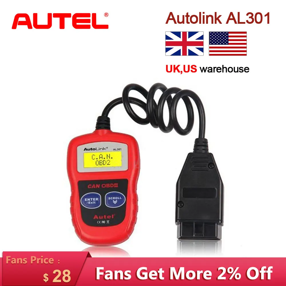 Устройство автосвязи мотеля AL301 OBDII & может читатель кода автомобильное звено AL 301