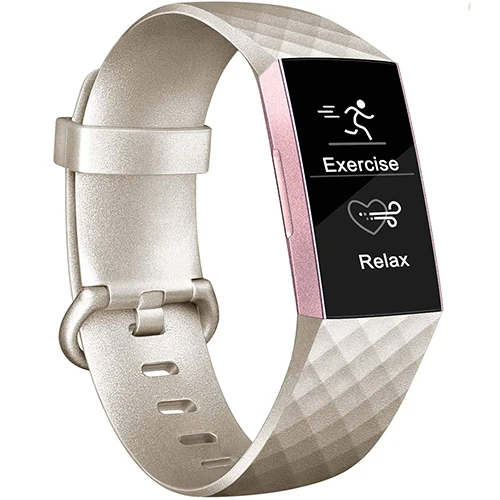 2 Baaletc мягкий силиконовый сменный ремешок для Fitbit Charge 3 розовое Золотое запястье ремешок с металлической пряжкой для Fitbit Charge 3 - Цвет: 2