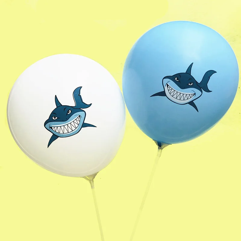 10 шт/12 дюймов Angry Shark воздушный шар латексный гелий Babyshower Декор принадлежности для