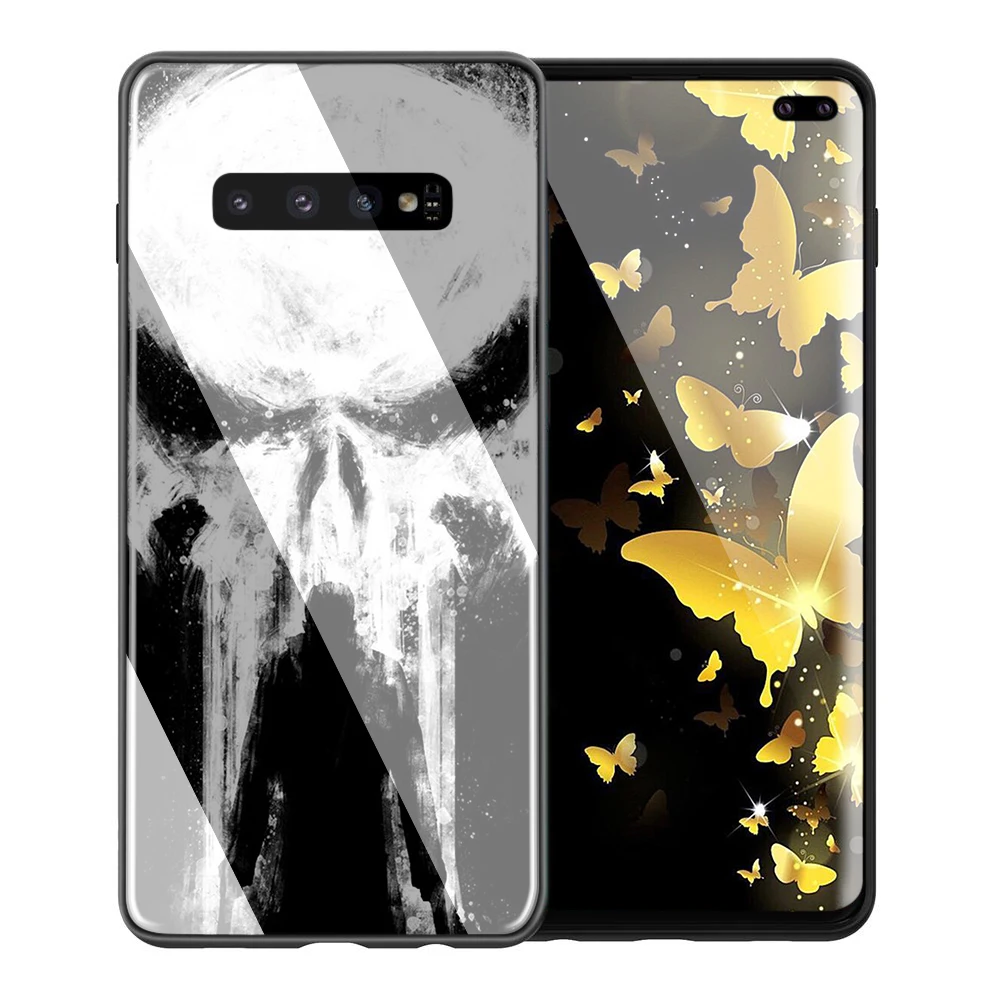 TG1 YIMAOC комиксов Marvel Дэдпул Стекло чехол для samsung Galaxy S7 S8 S9 S10 Plus, Note 8, 9, 10, A50 A20 A10 A70 - Цвет: TG1