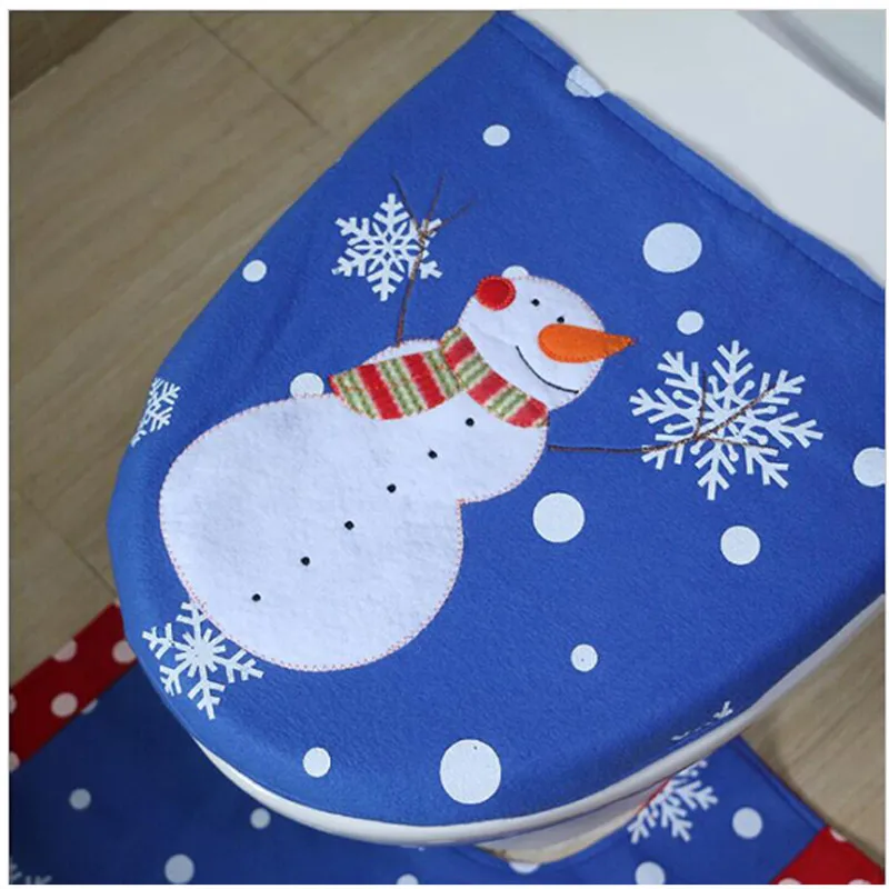 3 шт./компл. рождественские товары для ванной комнаты украшения синий снеговик