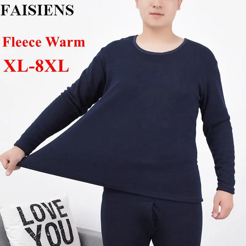 

Термобелье мужское, с круглым вырезом, размера плюс, 7XL, 8XL