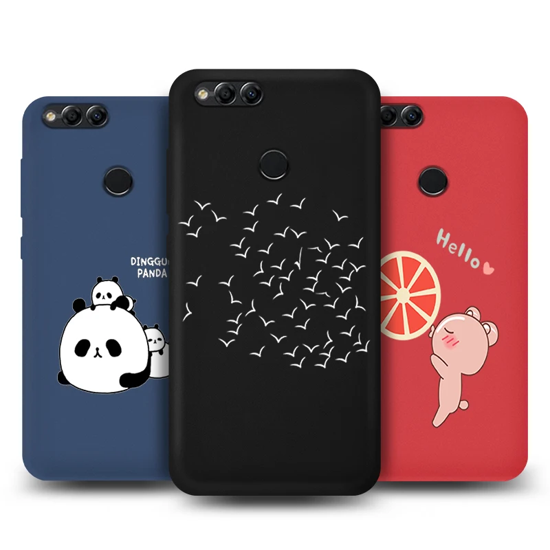 Case For Huawei Honor 7A Pro 7C 7X Candy Color Super Cover Y7 Prime Y5 Y6 2017 2018 Nova 2 4 TPU Black Matte Coque |