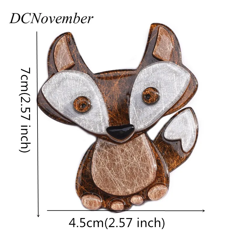DCNovember Милые Броши с лисой детские для малышей на окружающую среду ацетатного