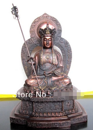 

Быстрая доставка Тибетский буддизм Ksitigarbha Бронзовая статуя Будды