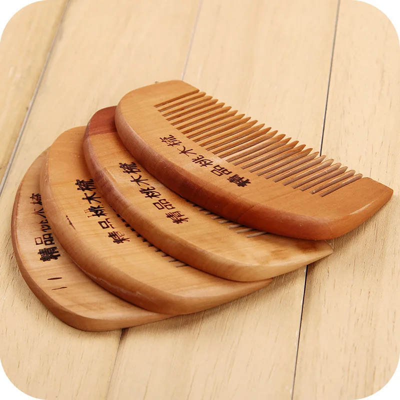 

1PC Natural Health Peach Wooden Mahogany Comb Present Comb 2 Size for Choose -27