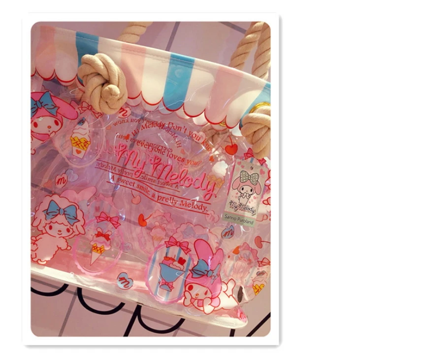 Прозрачная водонепроницаемая сумка из ПВХ с рисунком Hello Kitty женская для плавания
