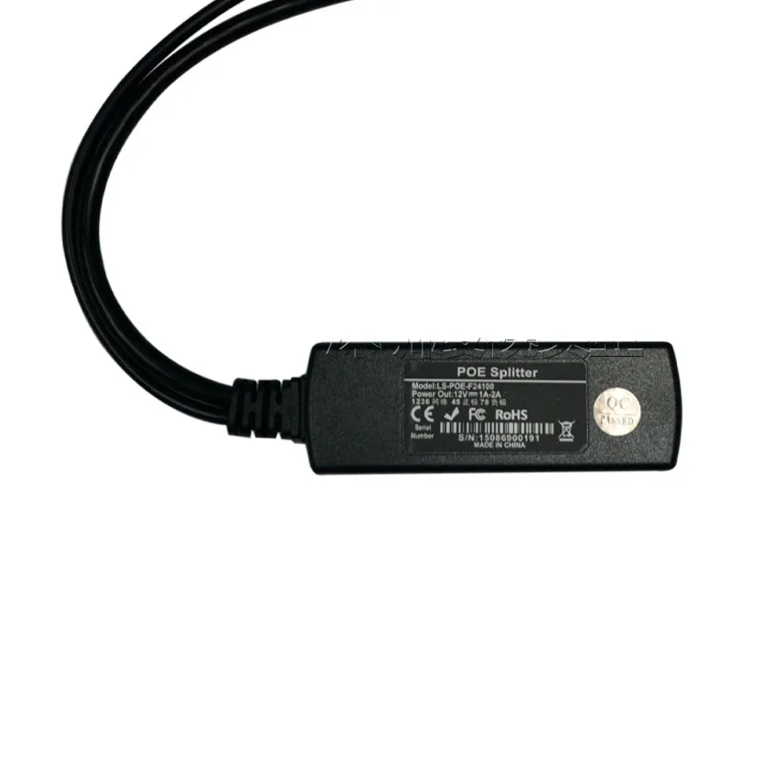 

SPOE 24V input 12V output POE Splitter 100meterstransmission for ip camera no need power adaper