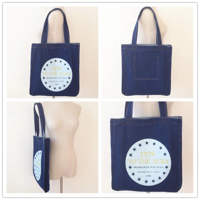 Модные Простые винтажные джинсы с принтом джинсовые женские сумки для девочек