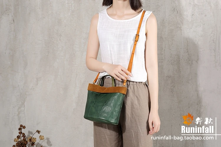 Женская сумка-тоут из натуральной кожи дизайнерская винтажная сумка через плечо