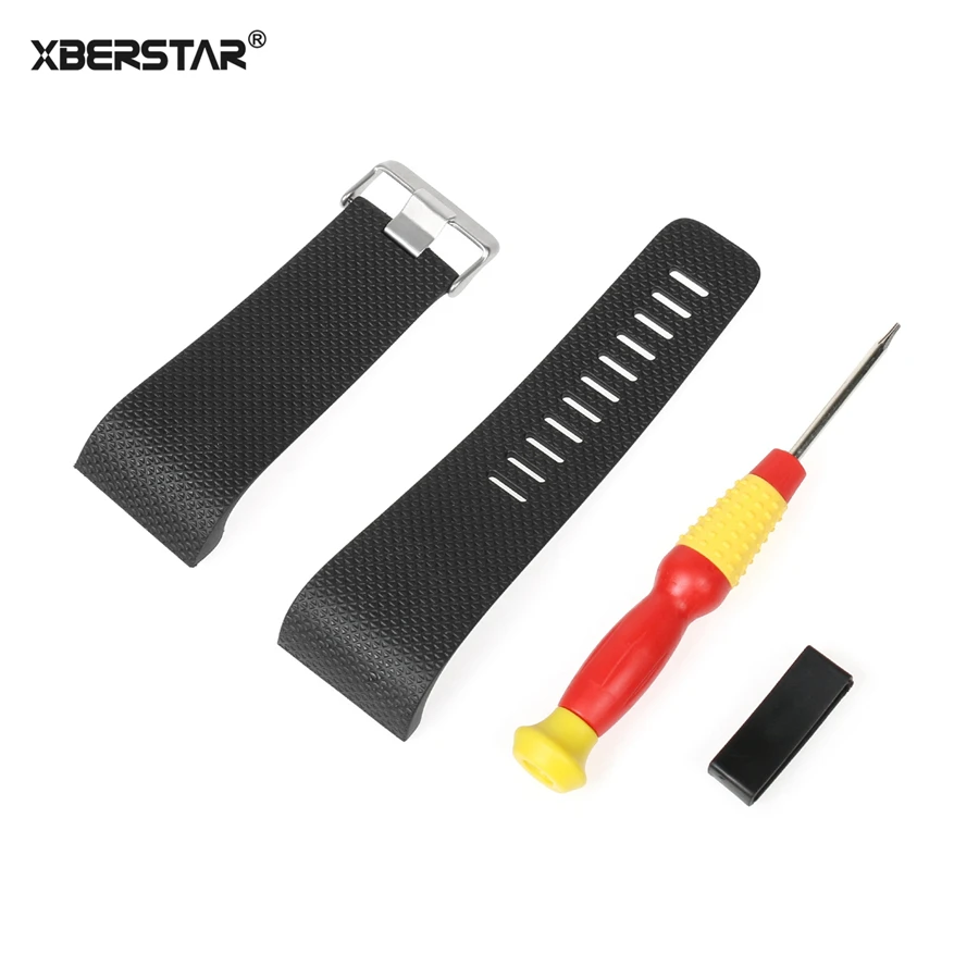 Ремешок для часов XBERSTAR ремешок фитнес трекеров сменный из ТПУ с металлической