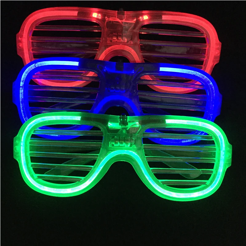 

8PCS Fashion LED Shutter Shape Glasses Bar KTV Decorative Flashing Party Supplies Halloween Christmas Children Party Toys