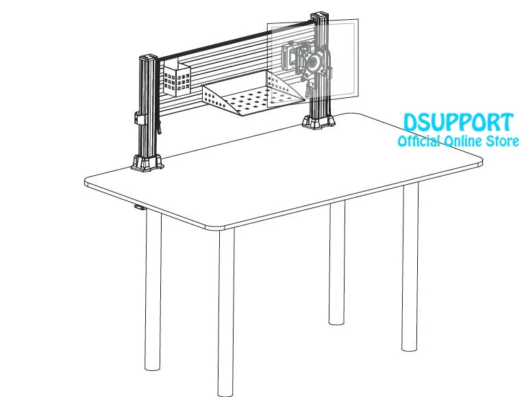 Новинка 2017 года алюминиевый ЖК монитор настольные крепления подвижный экран