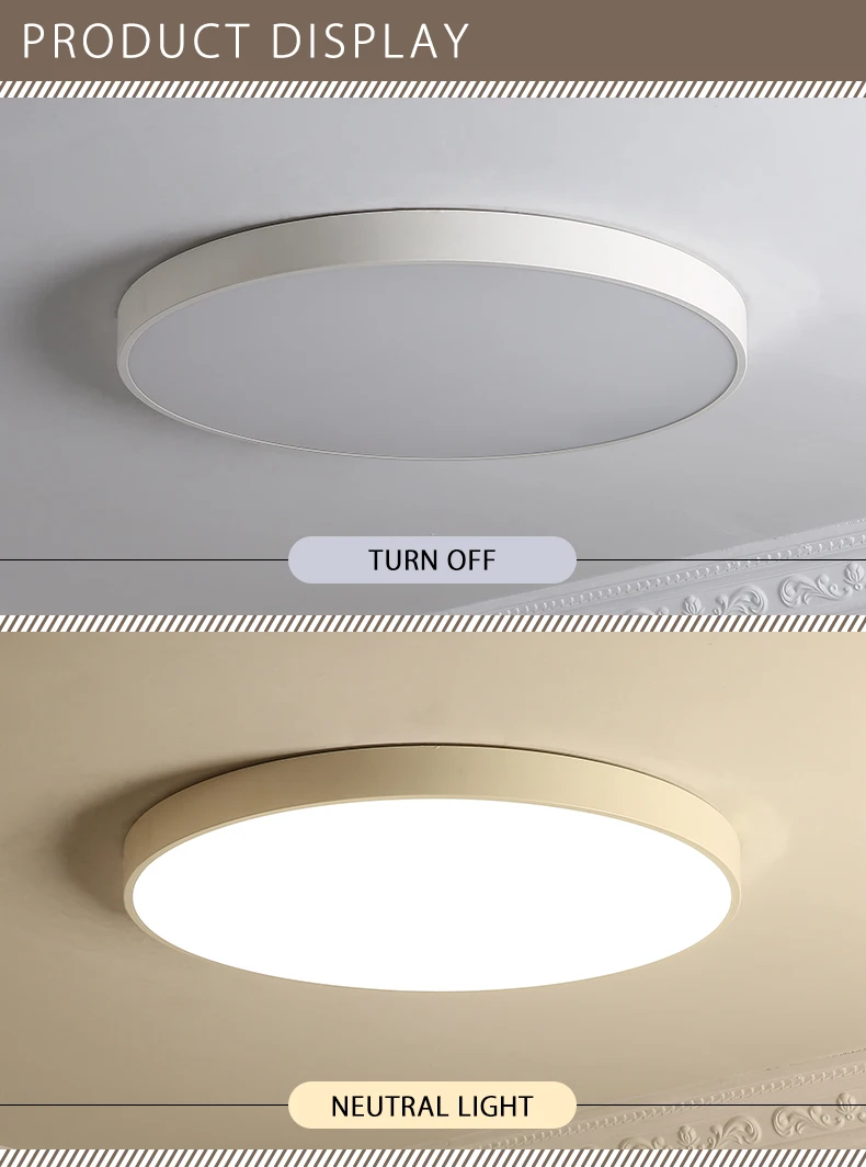 Круглые современные светодиодные потолочные лампы для дома, гостиной, кухни, спальни, столовой, модные черные и белые 5 см тонкие светодиодный потолочные лампы