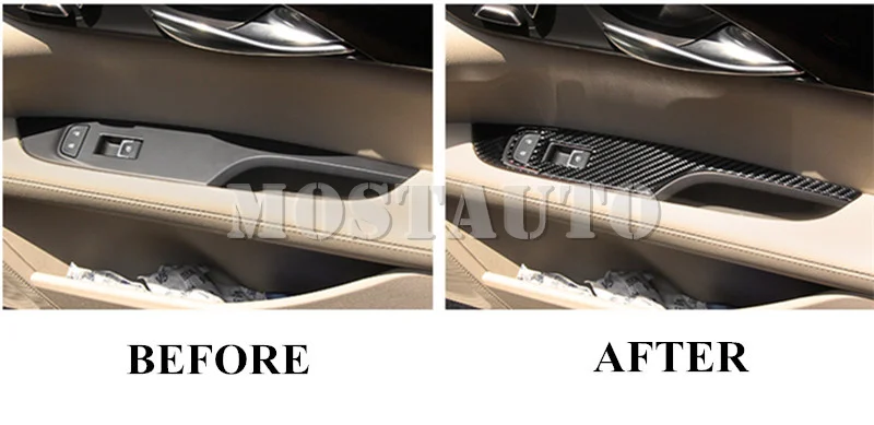 Для Cadillac CT6 углеродное волокно Автомобильная дверь окно для кнопки переключателя Крышка- 6 шт