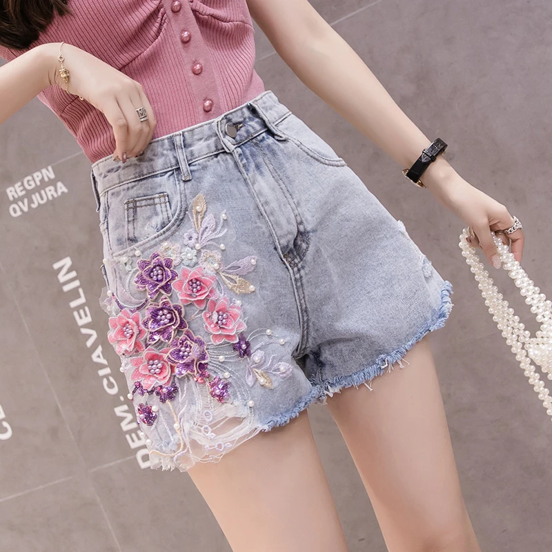 Женские джинсовые шорты с завышенной талией OllyMurs повседневные свободные