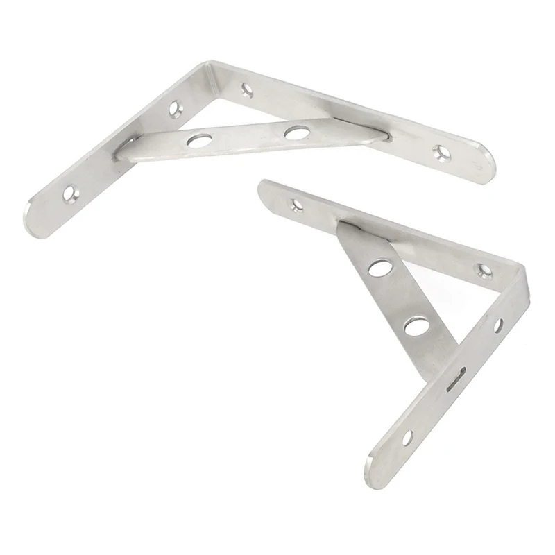 20mm Width Stainless Steel L Shaped Right Angle Shelf Brackets 2 Pcs | Обустройство дома