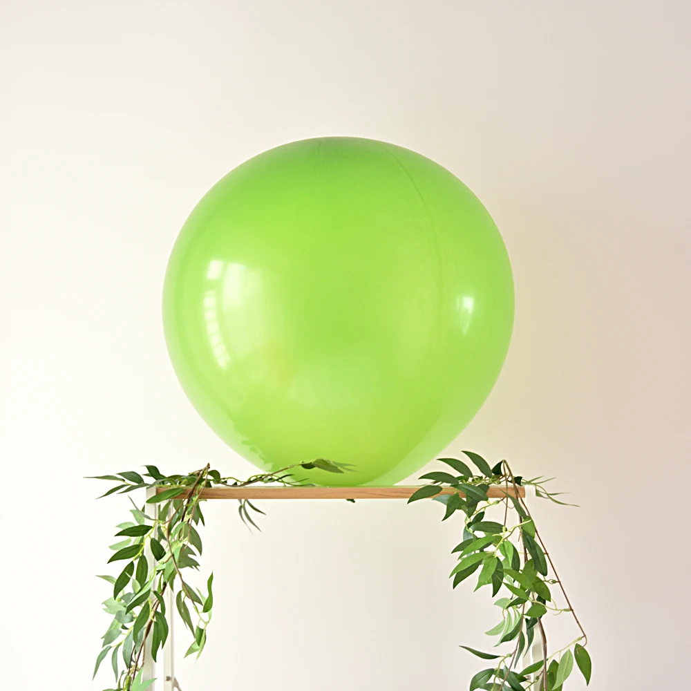 Round light green 36 дюймов Rouind красочные большие латексные шары, гелий надувные гигантские шары для свадьбы и дня рождения вечерние большие шары украшения - Цвет: Round light green