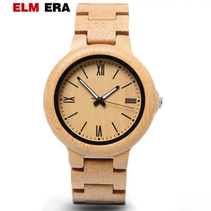 

ELMERA Relogio Masculino деревянные Мужские часы Мужские reloj hombre 2018 наручные часы кварцевые Move Мужские t Дата ручной работы