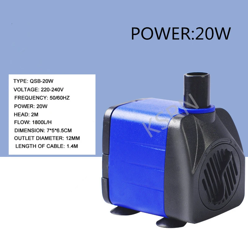 Погружной водяной насос 220 В л/ч аквариумный фонтан осенняя Гидропоника 20 Вт |