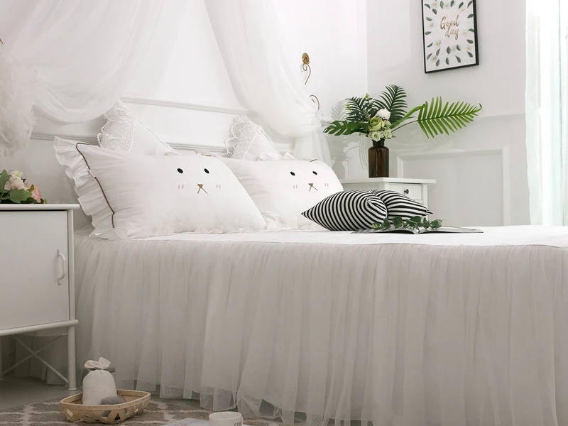 Белое Кружевное Свадебное роскошное постельное белье принцессы королевский