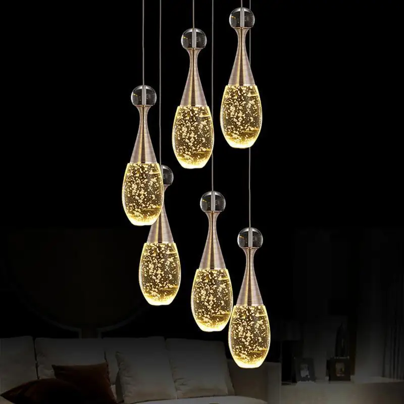 Скандинавская хрустальная люстра 110В 220В для декора светильник интерьера