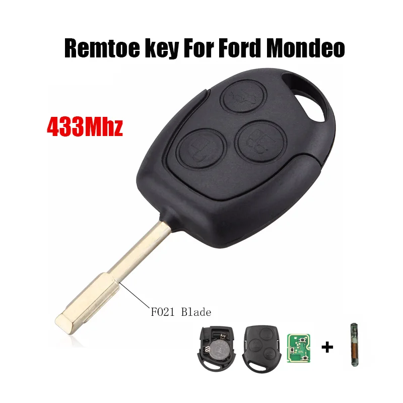 Автомобильный Дистанционный ключ GORBIN с 3 кнопками для Ford Focus Fiesta Mondeo C MAX Fusion Transit KA
