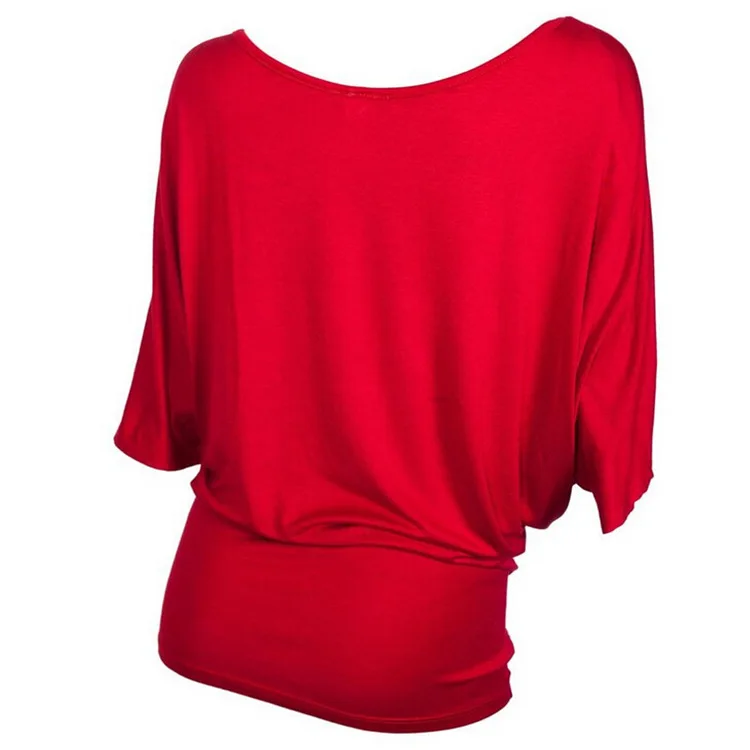 Женская футболка с коротким рукавом летучая мышь повседневный модный топ