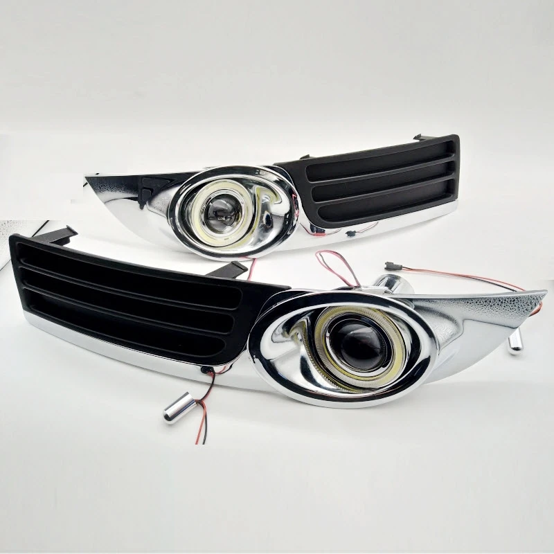 

Car Styling For Geely Emgrand 8 White Angel Eyes DRL Yellow Signal Light H11 Halogen / Xenon Fog Lights Projector Lens E13