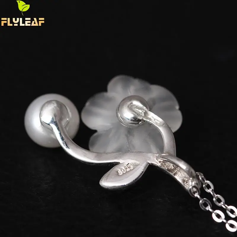 Flyleaf 925 Стерлинговое Серебро-ювелирные изделия цветок сливы из кристаллов