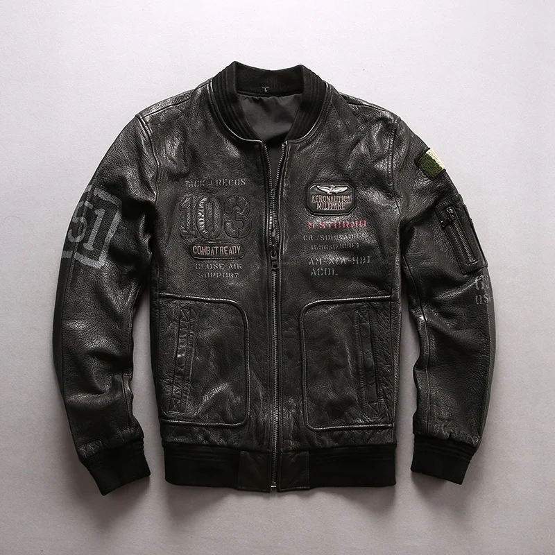 Бесплатная доставка 100% натуральная кожаная куртка с индийским принтом