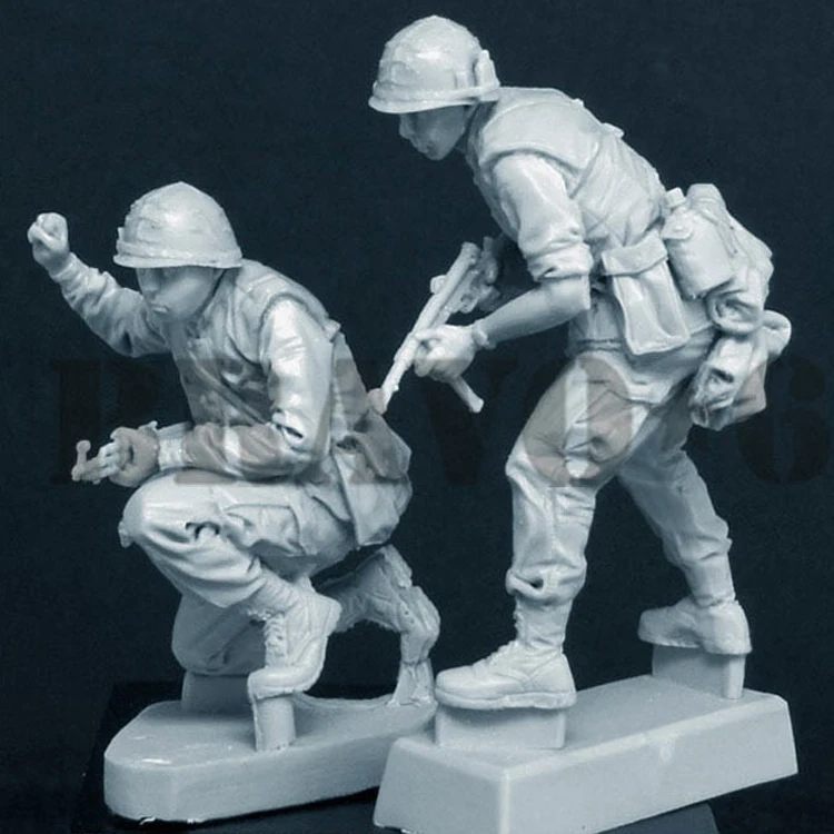 1/35 USMC Круглый угол 2 человека полимерная модель солдата GK военная тема Второй