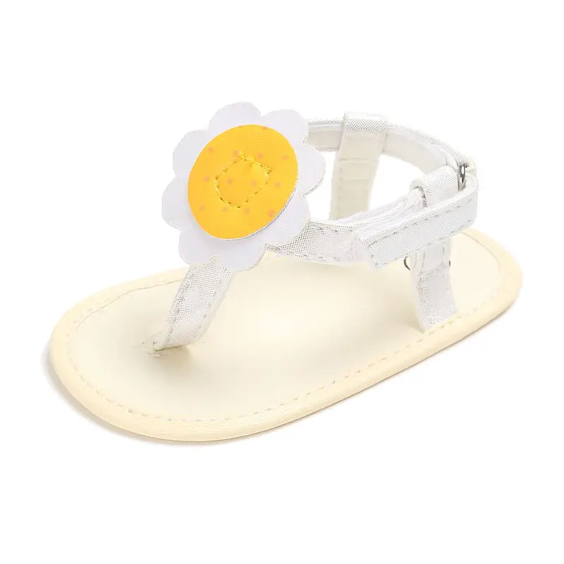 Детские мокасины из искусственной кожи с подсолнечником летние сандалии для
