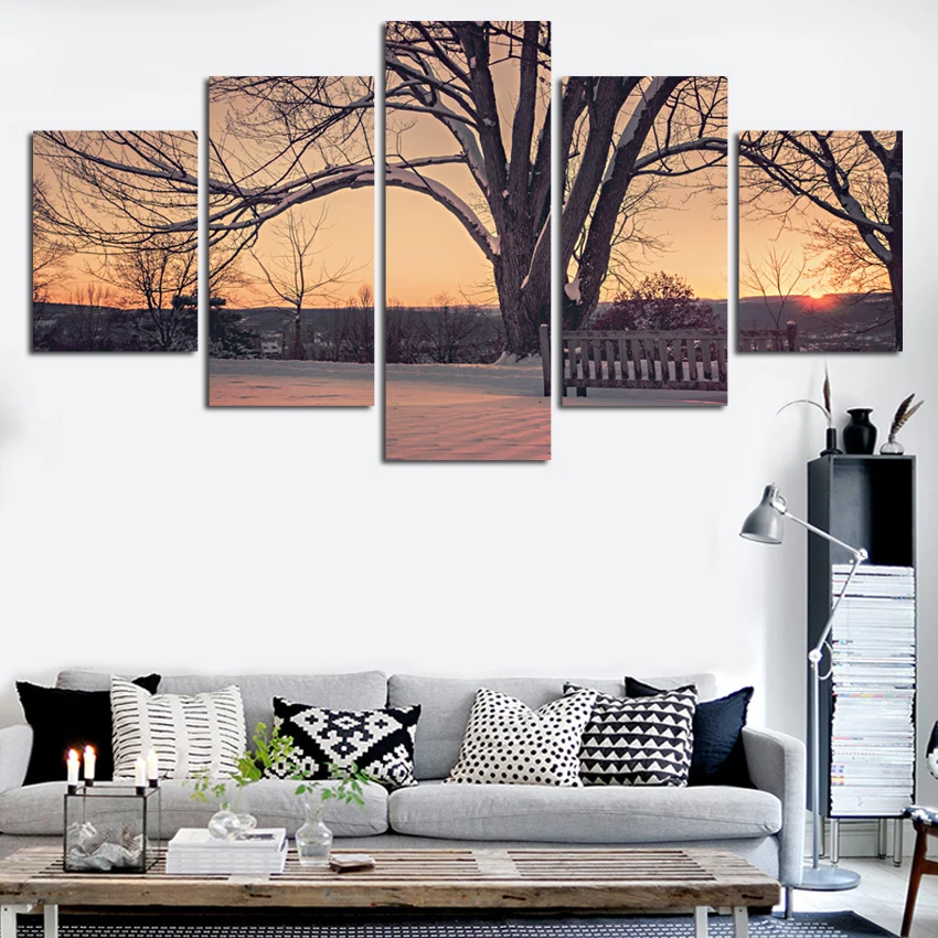 Картина на холсте кантри роуд с тенью дереве в сумерках buautiful life pictureart без рамок