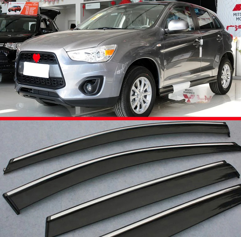 Для Mitsubishi ASX 2010 2011 2012 2013 2014 2015 оконный козырек от дождя/Солнца|window wind deflectors|wind